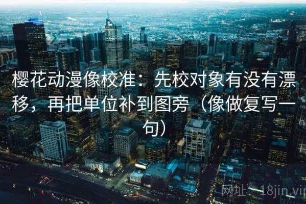 樱花动漫像校准：先校对象有没有漂移，再把单位补到图旁（像做复写一句）