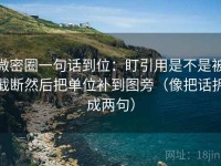 微密圈一句话到位：盯引用是不是被截断然后把单位补到图旁（像把话拆成两句）