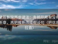 星辰影院两步读法：先抓引用有没有断章，再把推断改成假设句（把信息拉直）