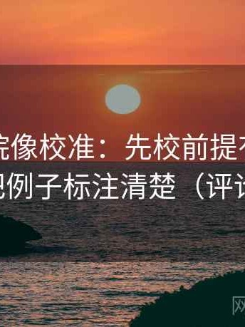 努努影院像校准：先校前提有没有说明，再把例子标注清楚（评论也能用）