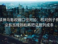 读神马影视做口径对拍：核对例子有没有当规则后再把证据列成条